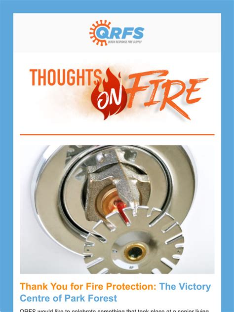 Quick Response Fire Supply A Single Sprinkler Saves Lives In Senior Housing Milled