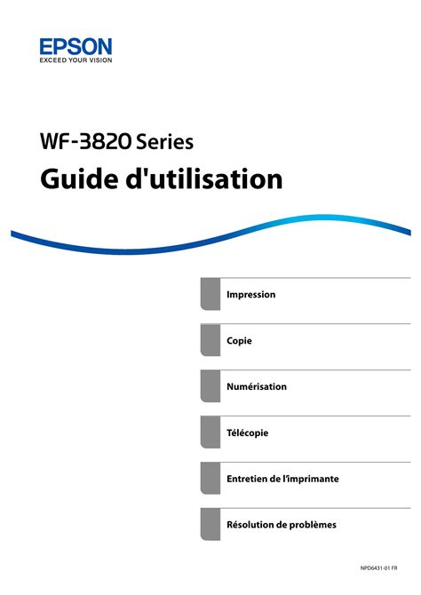 Mode d emploi Epson WorkForce Pro WF 3825 Français 398 des pages