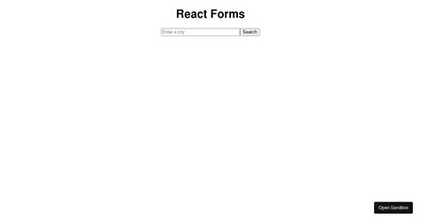 React Forms Lesson Forked Codesandbox