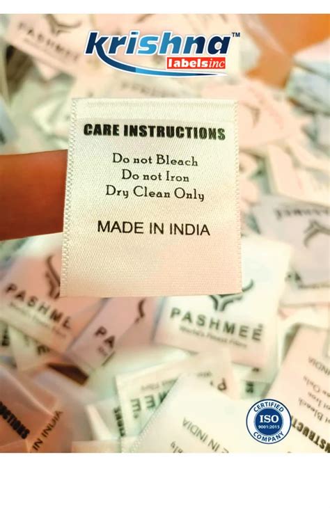 White Satin Label Manufacturer Chennai Packaging Type Packet At Rs