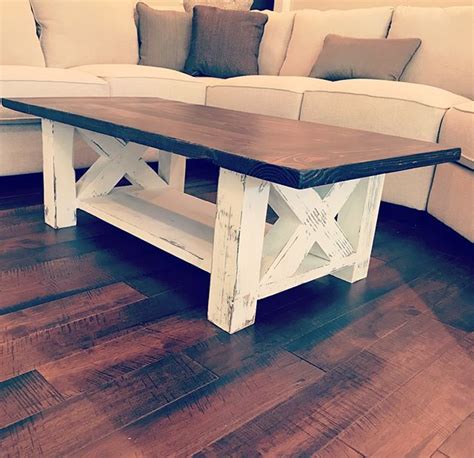 Diy Chunky Farmhouse Coffee Table Coffee Table Plans Coffee Table Coffee Table Farmhouse