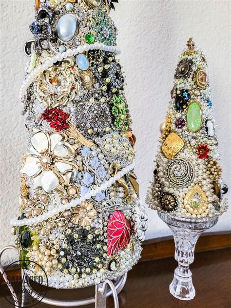 How To Make A Beautiful DIY Vintage Jewelry Tree Jewelry Christmas