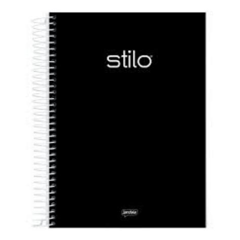 Caderno Espiral Univ Cd Fls Stilo Preto Jandaia Submarino