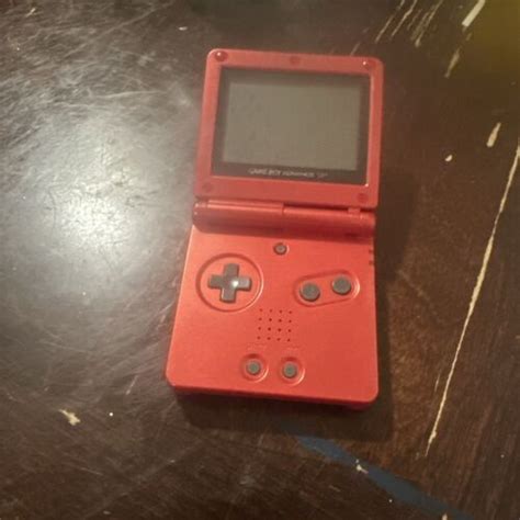 Nintendo Game Boy Advance Sp Handheld System Flame Red No Charger