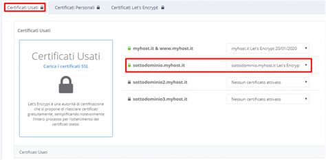 Le Nuove Funzioni Di HVCP Certificati SSL Personali E Per Sottodomini