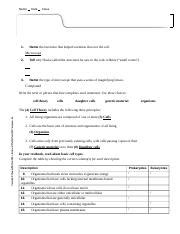 Study Guide Cellular Structure And Function English Editable Docx