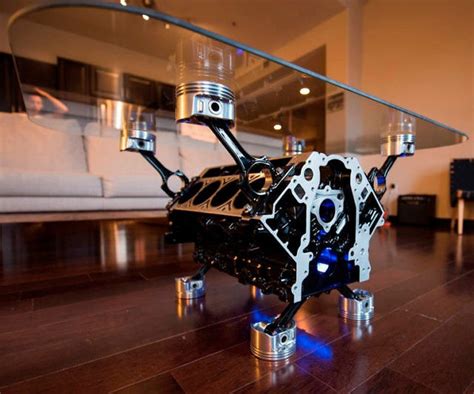 V8 Engine Block Coffee Table