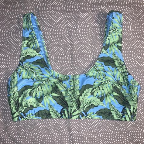 Nasty Gal Women S Blue And Green Bikini And Tankini Tops Depop