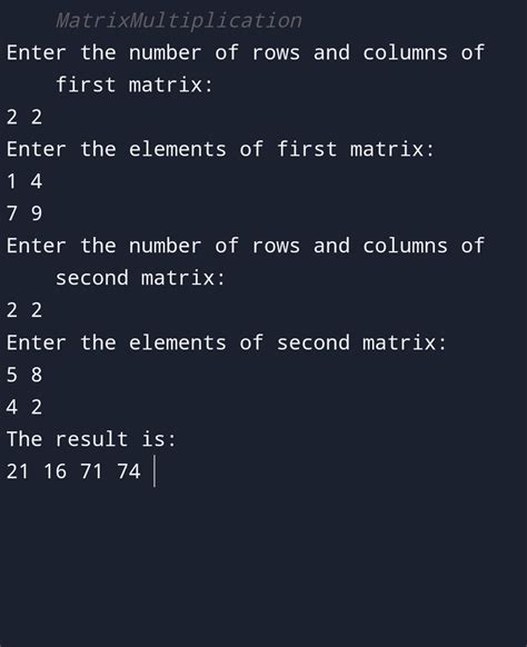 Write A Program In Java To Multiply Two Matrix