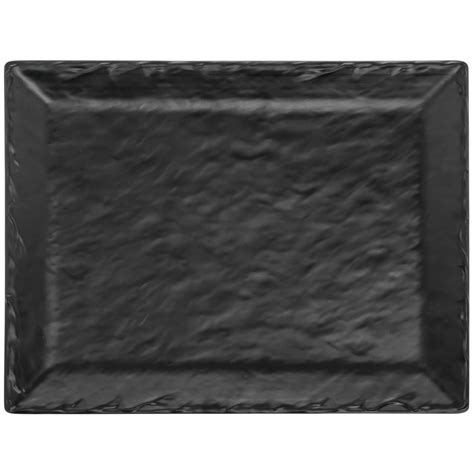 Cal Mil Rectangular Faux Slate Black Melamine Platter L X W X