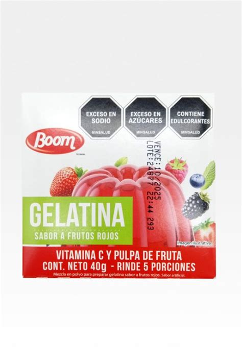 Gelatina Boom Sabor Frutos Rojos 40g CBM Tienda Online