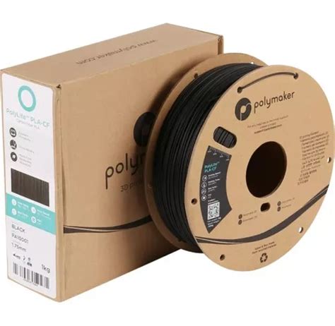 Filamento Polymaker Pla Cf Fibra De Carbono 1 75mm 1kg Color Negro