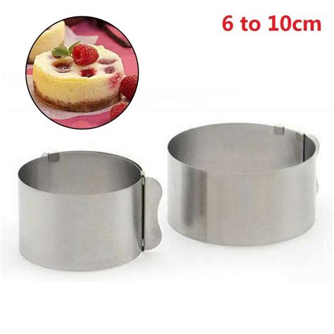 4 Inch Retractable Stainless Steel Circle Mousse Ring Baking Tool Cake