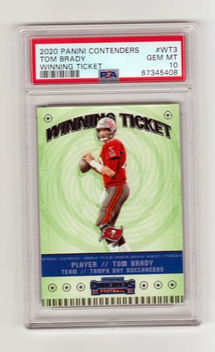 2020 CONTENDERS WINNING TICKET FOOTBALL CARD WT3 TOM BRADY PSA 10