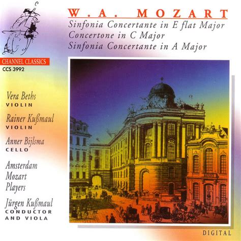 W A Mozart Sinfonia Concertante In E Flat Major Concertone In C