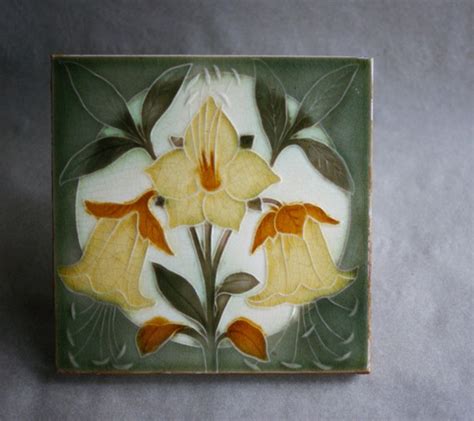 Antique Pilkington Arts And Crafts Period Art Pottery Tile