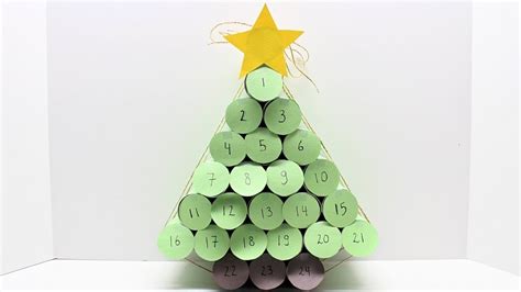 DIY Paper Roll Advent Calendar (Christmas Tree Shaped!) - The Craft-at ...