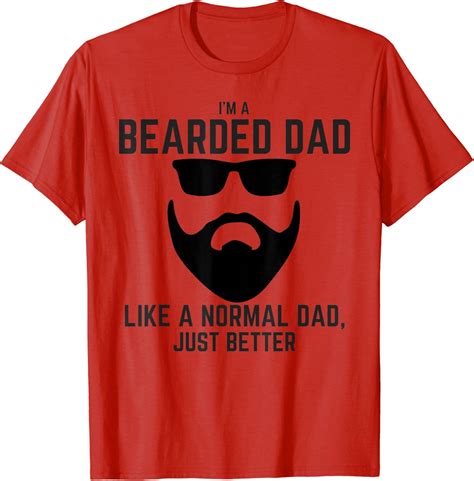 Mens Bearded Dad Father Mens Beard Tattoo Humor Funny Superhero T Shirt