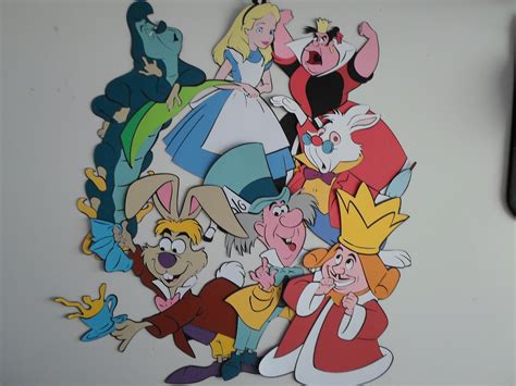 alice  wonderland characters disney card guards