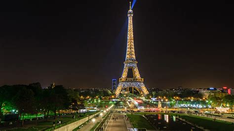 Beautiful night view, Eiffel Tower, spotlight, Paris, France wallpaper ...