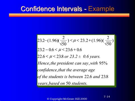 Chapter Confidence Intervals And Sample Size Copyright Mcgraw Hill