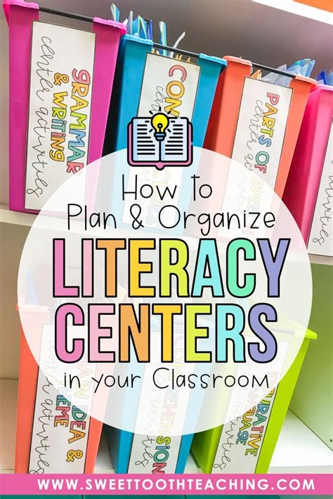 How To Plan Organize Literacy Centers Sweet Tooth Teaching