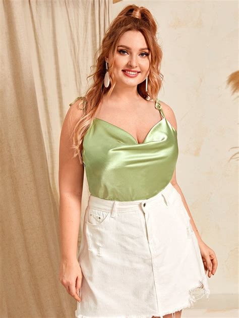 Satin Cami Top Tank Top Cami Cami Tops Camisole Top Plus Size Tank