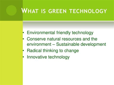 Green technology,Green Innovations