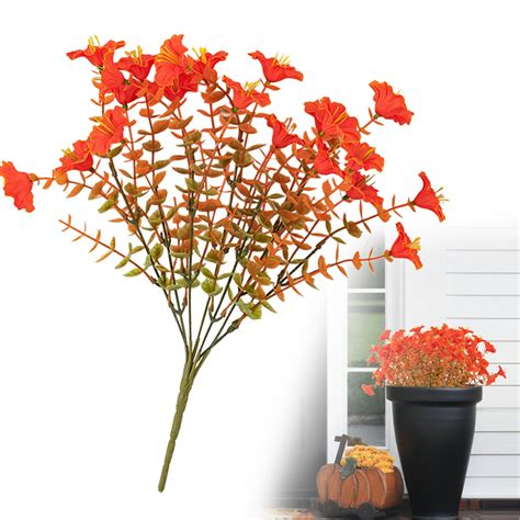 1 Bundles Artificial Fall Flowers Fake Fall Flowers for Decoration Faux