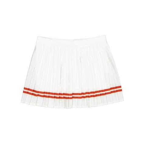 Prince Sporty Pleated Skirt White Red Subtype