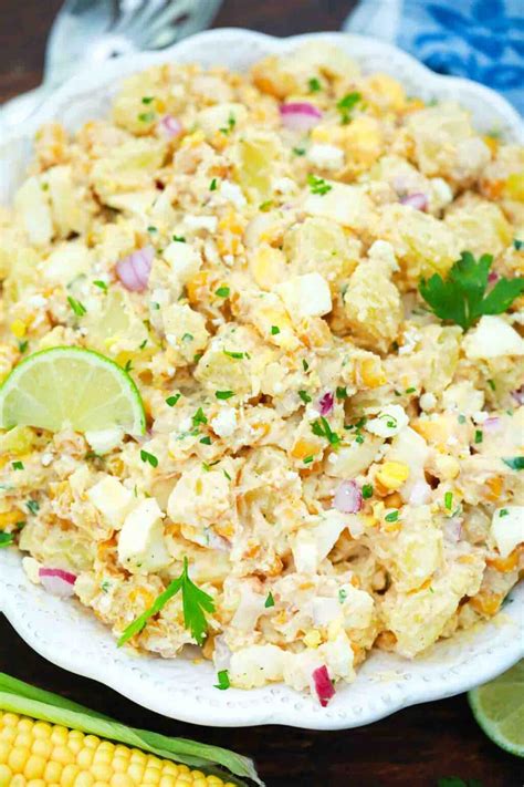 Mexican Street Corn Potato Salad Recipe Video Sweet And Savory Meals