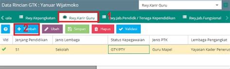 Cara Mengisi Riwayat Karir Guru Di Aplikasi Dapodik Versi 2021 A