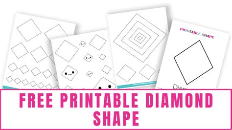 Free Printable Diamond Shape Freebie Finding Mom