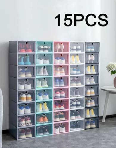 15 Piezas Cajas Organizadoras Apilables Para Zapatos Meses sin interés