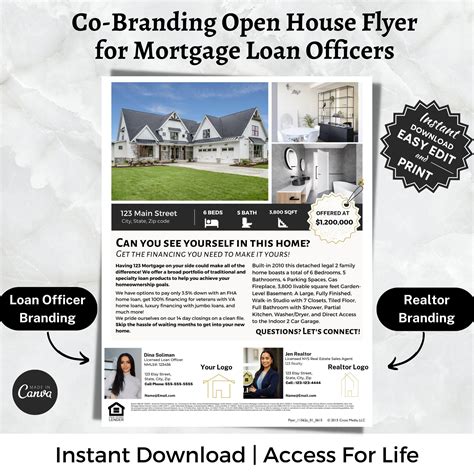 Co Branding Open House Flyer Mlo Open House Flyer Template Modern