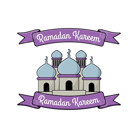 Mosque Ramadan Kareem Vector Hd PNG Images Purple Ramadan Kareem