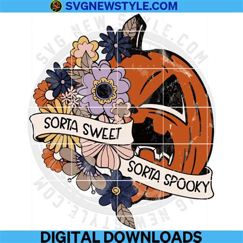 Spooky Retro Png Halloween Shirt Png Sorta Sweet Sorta Evil Png