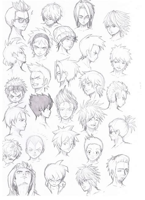 Anime Guy Hairstyles Drawing at GetDrawings | Free download