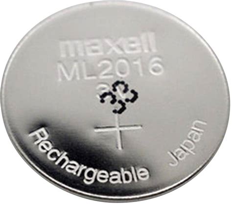 Maxell ML2016 Button Cell Rechargeable ML 2016 Lithium 25 MAh 3 V 1