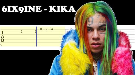 6ix9ine Kika Ft Tory Lanez Easy Guitar Tabs Tutorial Youtube