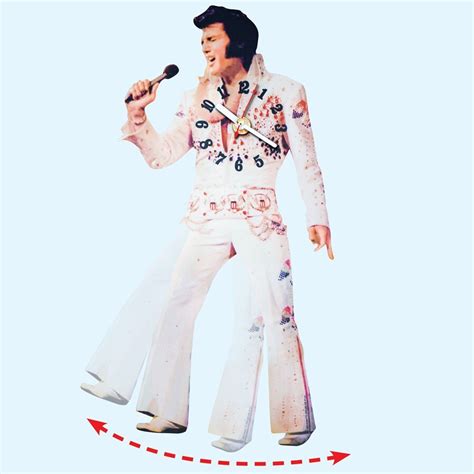 Elvis Presley Swinging Legs White Jumpsuit Clock Etsy