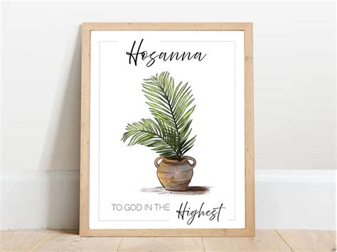 Printable Hosanna To God In The Highest Sign Digital Download Art