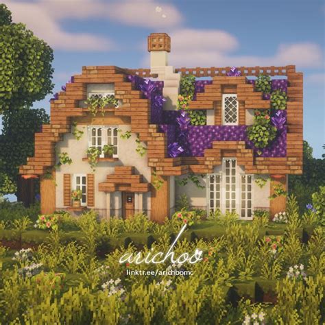 Amethyst Cottage Arichoo Mizunos 16 Craft Minecraft Houses Minecraft Cottage Cute Minecraft