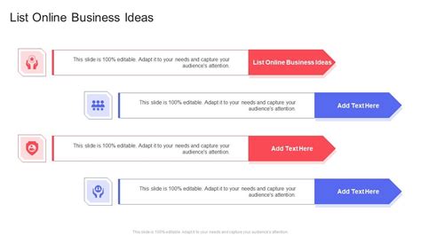 List Online Business Ideas In Powerpoint And Google Slides Cpb