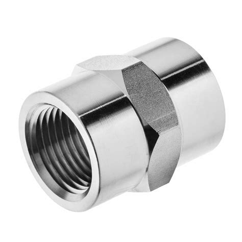 304 Stainless Steel 1 4 In X 1 4 In Fitting Pipe Size Hex Coupling