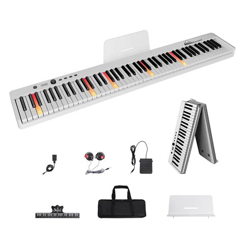 Cossain Key Digital Piano With Lighted Keys Folding Piano Keyboard