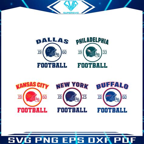 Nfl Team Logo Football Helmet Svg Bundle