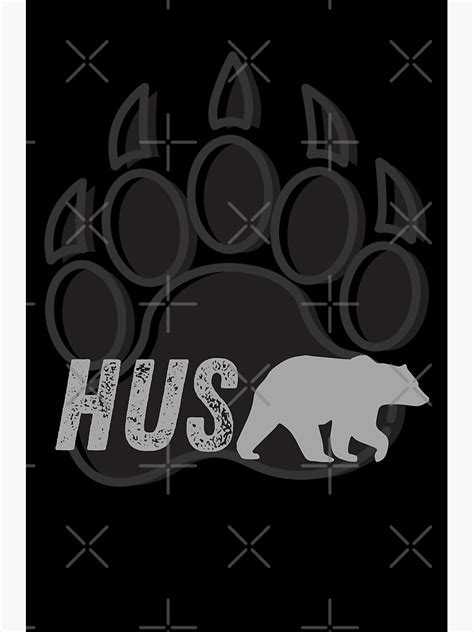 Póster Gráfico de HusBEAR Gay Husband Bear Furry Hairy LGBT de