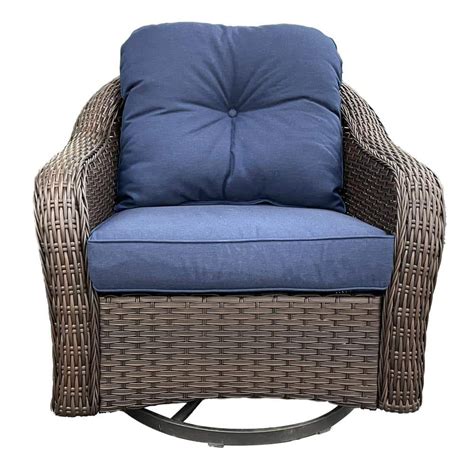 JOYSIDE Wicker Patio Swivel Outdoor Rocking Chair Lounge Chair With