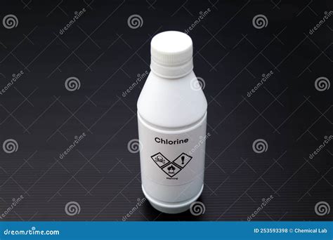Chlorine In Bottle Chemical In The Laboratory Stock Photo Image Of